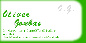 oliver gombas business card